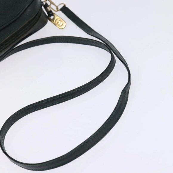 GUCCI Shoulder Bag Leather Green Gold Auth BA5602 - Picture 8 of 16